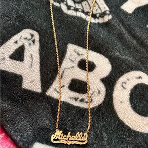 Gold Name Necklace- Michelle